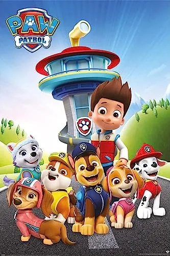 Pyramid International Paw Patrol Poster Team Ryder, Marshall, Rubble, Chase, Rocky, Zuma und Skye