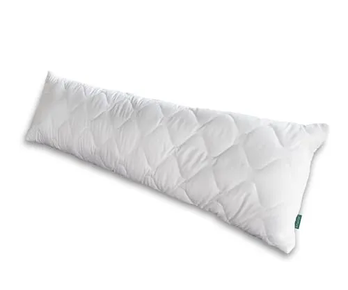 KNERST Seitenschläferkissen 40x145 cm - Extra langes Kissen für optimalen Schlafkomfort - Das KNERST Seitenschläferkissen (40x145 cm) bietet eine ideale Unterstützung für Nacken und Rücken. Mit hochwertigem Bezug und bauschiger Füllung sorgt es für einen erholsamen Schlaf. Pflegeleicht und nachhaltig produziert.