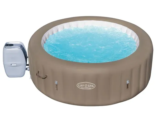 Bestway Lay-Z Spa Palm Springs Whirlpool Ø 196 cm - Pavillons für bis zu 6 Personen mit Sprudelmassage und innovativer Frostwächter-Technologie für entspannende Stunden im Garten.