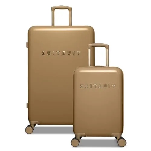SUITSUIT Kofferset 2-teilig - Handgepäck & Reisekoffer Fusion Iced Coffee - Dieses praktische Kofferset beinhaltet einen 55 cm Handgepäckkoffer und einen 76 cm Reisekoffer. Ideal für stressfreies Reisen mit cleveren Fächern und 360-Grad-Rädern für müheloses Manövrieren.