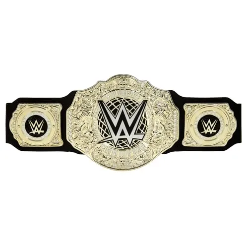 Mattel WWE Championship-Gürtel - Actionfiguren für Kinder, ca. 100 cm langer Lederimitatgürtel für authentisches Rollenspiel, ideal zum Nachspielen von WWE-Events wie RAW und SmackDown.