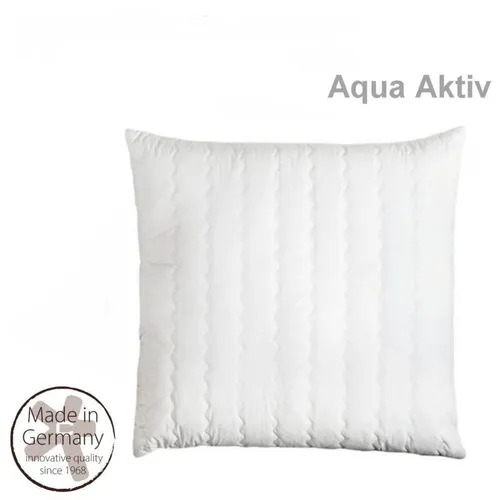 Centa-Star Microfaserkissen "Aqua Aktiv" 80x80 cm - Kissen für Sportler und Aktive, atmungsaktiv und kuschelig dank OptiFill-Füllung aus Baumwolle. Waschbar bei 60°C, inklusive 1000 Tage Garantie.