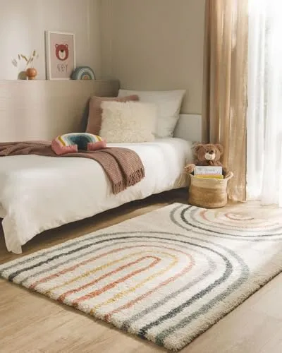 benuta Lytte Kinderteppich Gobi - Multicolor 80x150 cm - Teppiche fürs Kinderzimmer, pflegeleicht und kuschelig, ideal für warme Spielmomente und strapazierfähig für den Alltag.