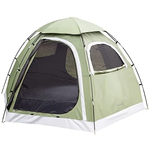 Skandika Kuppelzelt Namsos Sleeper - Kuppelzelt für 2 Personen mit eingenähtem Zeltboden und 3000 mm Wassersäule, ideal für schnelles Aufbauen und Komfort beim Camping.