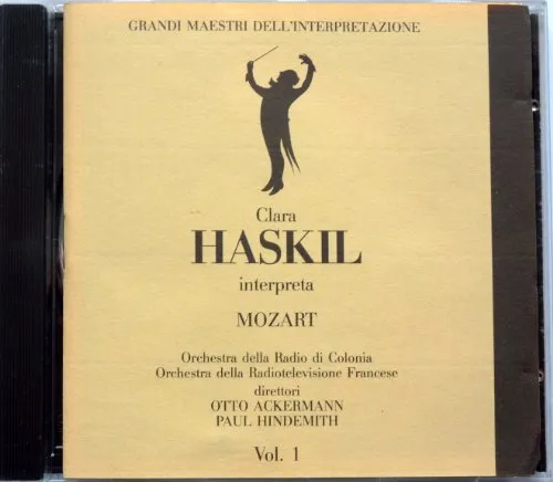 CLARA HASKIL VOL.1: MOZART PIANO CONCERTO NO. 9 (11, JUNE, 1954, ACKERMANN) & NO. 20 (20, SEP, 1957, PAUL HINDEMITH) - STRADIVARIUS / 1987