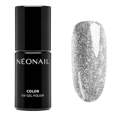 NÉONAIL UV Nagellack 7,2 ml - Silber - Twinkle White - NÉONAIL Farben - UV Lack Glitzer - Gel Nägel - Nageldesign
