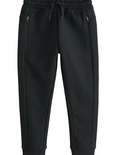 NEXT Jungen Standard Slim Fit Jogginghose mit Reißverschluss Schwarz 98