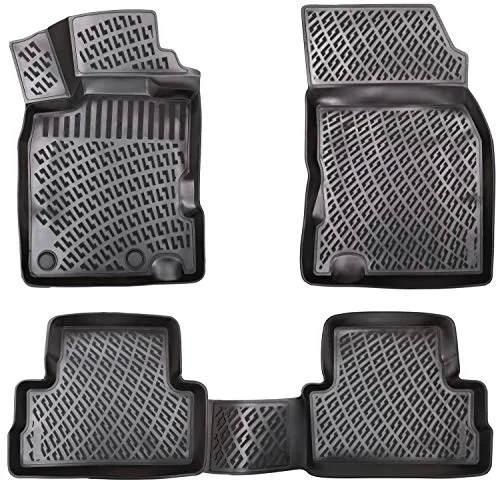 ELMASLINE 3D Gummimatten Set für Peugeot Rifter ab 2018 | Extra hoher 5cm Rand