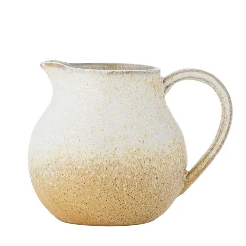 Bloomingville Milchkännchen PAULA Beige Weiß 435 ml Geschirr Kanne