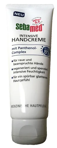 Sebamed Intensiv Handcreme mit Panthenol Complex 75ml - Handcreme mit Panthenol für intensive Feuchtigkeit und Pflege, ideal für trockene Hände. Dermatologisch getestet und für empfindliche Haut geeignet.