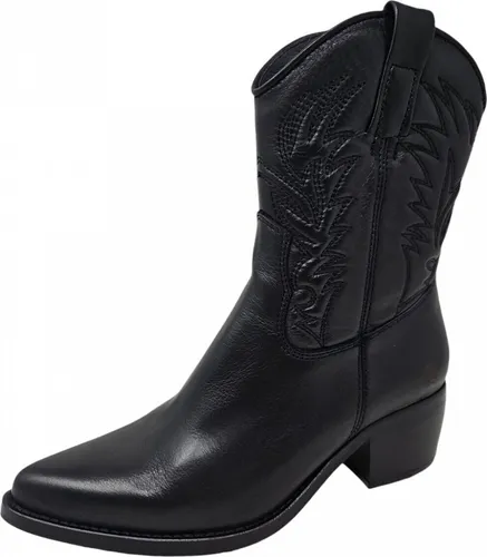 Apple of Eden Westernstiefeletten Damen Schwarz 37 EU - Modische Westernstiefeletten für Damen in Schwarz. Robust und komfortabel, ideal für den Alltag und besondere Anlässe. Mit hochwertigem Leder und praktischem Reißverschluss für einen einfachen Einstieg.