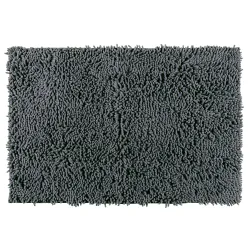 Wenko-Wenselaar GmbH & Co. KG WENKO Chenille Badteppich, 50 x 80 cm, Mit samtweichen Chenille Fasern, Farbe: grau 22341100