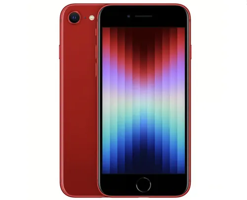 Apple iPhone SE 2022 64GB Red EU - Rot - Handy ohne Vertrag mit 5G Unterstützung, kompakter 4,7" Bildschirm und beeindruckender Leistung durch den A15 Chip. Ideal für Nutzer, die Leistung und Stil in einem Gerät suchen.