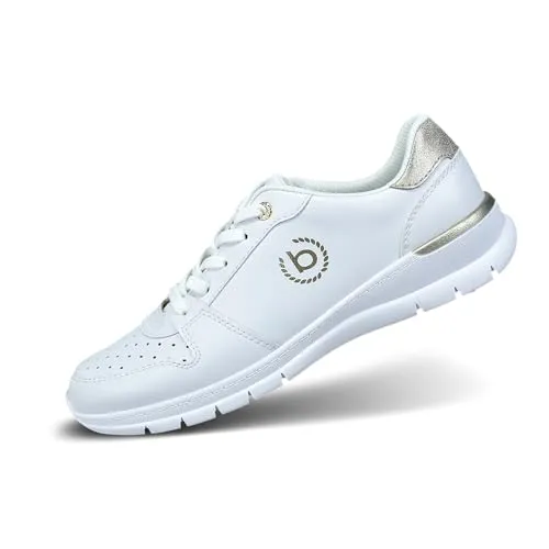 bugatti Damen-Sneaker mit Perforationen und metallic Akzenten - Damen-Sneaker, atmungsaktiv durch Perforationen und leichtes Design, ideal für stilvolle Alltagslooks.