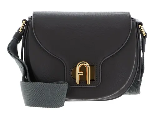 Furla Lotus Mini Umhängetasche Damen - dunkelgrau WB01491-BX0356-4295S - Elegante Furla Lotus Mini Umhängetasche aus genarbtem Leder in urbanem Grau, ideal für stilvolle Auftritte und den täglichen Gebrauch.