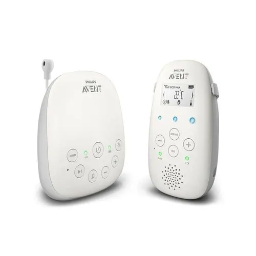Philips Avent Audio Babyphone SCD713/26 - DECT-Technologie für sichere Verbindung, Gegensprechfunktion und Smart ECO-Modus für längere Batterielaufzeit