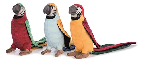 Hansa Toy 3325 Papagei Kuscheltier 16 cm - Kuscheliges Papagei-Stofftier in hellblau/gelb, ca. 16 cm groß. Hergestellt aus hochwertigem Plüsch mit recycelten Materialien und geprüftem Spielzeugstandard.