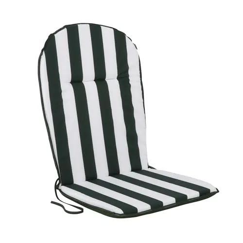 PATIO Stuhlauflage Niedriglehner 96 x 46 cm Ben Hoch Monoblock Auflage Sitzkissen Stuhl Wendekissen Streifen weiß grün