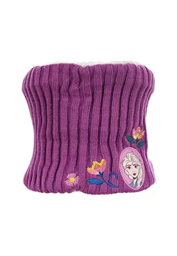Sun City Frozen - Die Eiskönigin Elsa Kinder Mädchen Schlauch-Schal Loop Bandana, Farbe:Lila