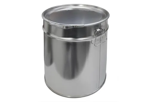Wilai Aufbewahrungssystem 30 Liter Weißblecheimer - Praktisches Dosen-System mit 30 Litern Volumen, inklusive Deckel mit Spannring für optimale Frische und Lagerung.