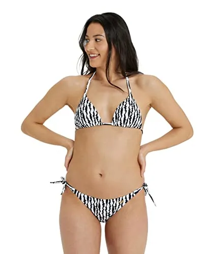arena Allover Triangel Damen Bikini, Dreieckiges Oberteil mit Herausnehmbarer Polsterung, Schnelltrocknendes Stretch-Material, Ober- und Unterteil mit Seitlichen Bändern