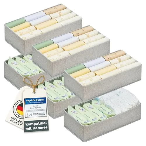 Blumtal Faltbox HEMNES, MALM, PAX – 6er Set Aufbewahrungsboxen für Kleiderschränke - Organisiere deinen Kleiderschrank stilvoll mit unseren Faltboxen, passend für IKEA-Möbel. Die stabilen Boxen aus hochwertigem Vliesstoff bieten optimalen Stauraum für Kleidung und Accessoires.