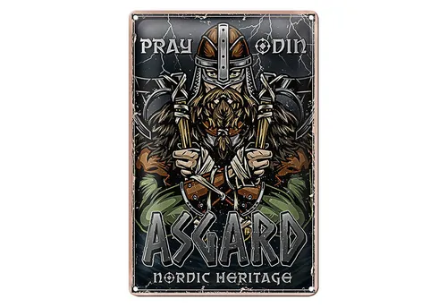 Roomando Metallschild Wikinger 12x18cm Asgard nordic Heritage