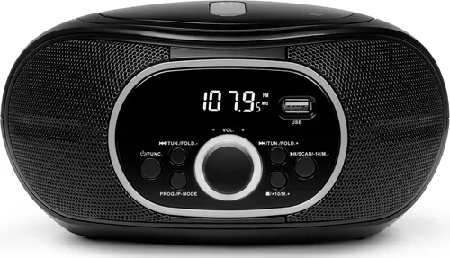 Medion® LIFE® Boombox E65711 - Tragbares Radio - Radios mit 12 W RMS Gesamtleistung und vielseitigen Funktionen wie CD-Player und USB-Anschluss, ideal für Musikliebhaber unterwegs.