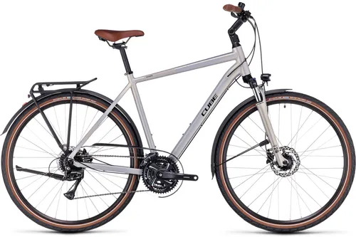 Cube Touring Pro - Pearlysilver & Black - 54cm | 28 Zoll - Trekkingrad mit hydraulischen Scheibenbremsen für optimale Sicherheit und Komfort auf jeder Strecke.