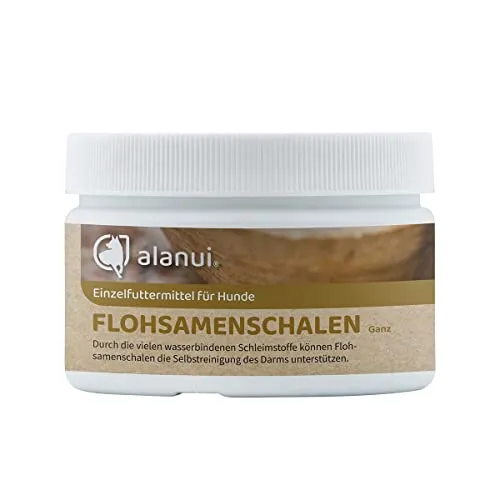 alanui Flohsamenschalen ganz für Hunde, 100 g Dose