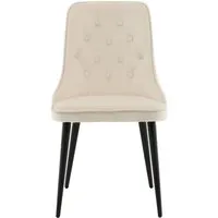 Venture Home Stuhl Velvet Deluxe Beige 2er-Pack - Bürostühle im Urban/Chic-Stil, aus hochwertigem Samt für eleganten Komfort und Langlebigkeit, ideal für Esszimmer und gesellige Abende.