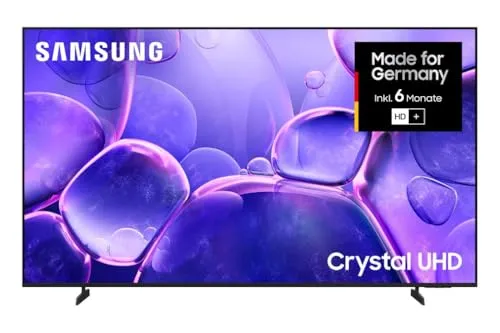 Samsung 75 Zoll Crystal UHD U8079F 4K Smart TV - Fernseher mit 75 Zoll Bildschirmgröße, beeindruckender Crystal Processor 4K für lebendige Bilder und Smart TV-Funktionen für Internetzugang.