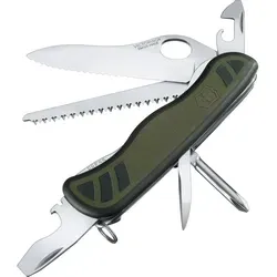 Victorinox Schweizer Soldatenmesser 08 - Multitool mit 10 Funktionen - Taschenmesser mit Einhand-Feststellklinge und Wellenschliff, ideal für Outdoor-Aktivitäten und abenteuerliche Lifestyle. Hergestellt in der Schweiz mit höchster Qualität und Ergonomie.
