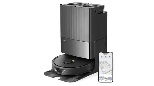 Roborock Saugroboter Q Revo - Schwarz, mit Wischfunktion und Absaugstation, 180 Minuten Laufzeit für gründliche Reinigung von Hartböden und Teppichen