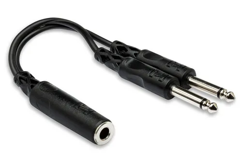 HOSA YPP-106 Y-Kabel 2x 6,3mm Klm - 6,3mm Klf 0,1m