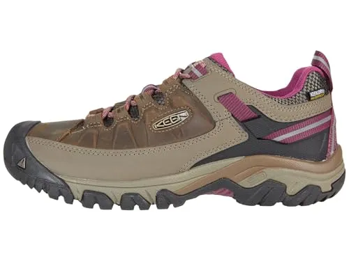 KEEN Damen Targhee 3 Waterproof Wanderschuh - Weiss Boysenberry, 37.5 EU - Wanderschuhe mit wasserdichter KEEN.DRY Membran für trockene Füße, ideal für unwegsames Gelände. Hohe Traktion durch All-Terrain Gummi-Außensohle und komfortable Passform für lange Wanderungen.