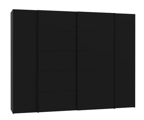 Dreh- und Schwebetürenschrank NARAGO - modern und elegant in schwarz - Kleiderschränke mit stilvollem Design, bietet viel Stauraum und passt perfekt in jedes Schlafzimmer.