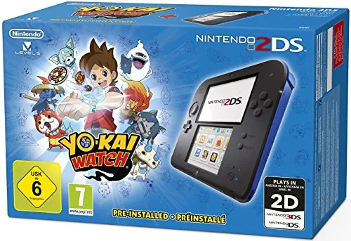 Nintendo 2DS - Konsole (blau) inkl. YO-KAI WATCH (vorinstalliert)