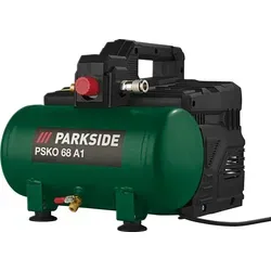 PARKSIDE® Silent-Kompressor PSKO 68 A1, 550 W, tragbar - Kompressoren: Leiser 2-Zylinder-Motor mit nur 56,7 dB, ideal für empfindliche Umgebungen. Tragbar und wartungsarm mit 6-Liter-Kessel.