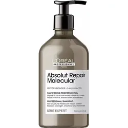 L'OREAL ABSOLUT REPAIR MOLECULAR Stärkendes Shampoo 500 ml - Schampoo für strapaziertes Haar, repariert und stärkt die Haarstruktur, ideal für beschädigte Haartypen.