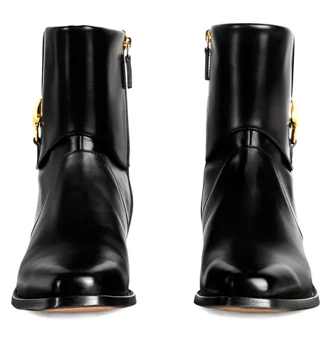 GUCCI Horsebit Ankle Boots 45 - Elegante Stiefeletten - Wanderschuhe mit luxuriösem Gucci Horsebit Design, atmungsaktiv und komfortabel für jede Gelegenheit, ideal für Herren in Größe 45.