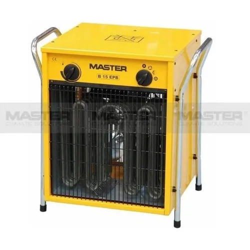 Master Heizlüfter B 15 - 15kW Industrieheizer mit Thermostat - Heizgerät mit 15kW für schnelles Beheizen, spritzwassergeschützt IP24, ideal für Werkstätten und Baucontainer. Mit Überhitzungsschutz und Ventilations-Funktion für ganzjährige Nutzung.