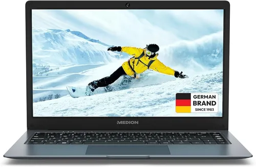 Medion E14223 Notebook - 14 Zoll, Intel Celeron N4120, 128 GB SSD, Full HD IPS Display und bis zu 9 Stunden Akkulaufzeit
