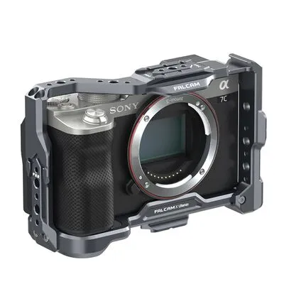 Falcam F22&F38 Quick Release Camera Cage für A7C - Video Zubehör mit schnellem Release-System, ideal für professionelle Videografie und stabilen Schutz deiner Kamera.