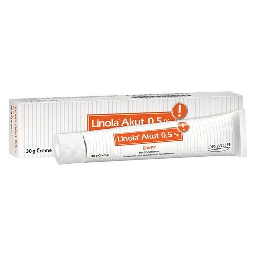 Linola Akut 0,5% Hydrocortison Creme - Arzneimittel zur Linderung von Hauterkrankungen, schnell wirksam und ideal für empfindliche Haut.