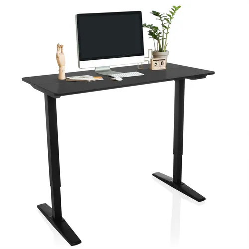 Höhenverstellbarer Schreibtisch elektrisch 120x60 cm Carbon-Optik - Kinderschreibtische mit modernem Design, ideal für ergonomisches Arbeiten und Spiel. Maximale Belastbarkeit von 80 kg für Stabilität und Langlebigkeit.