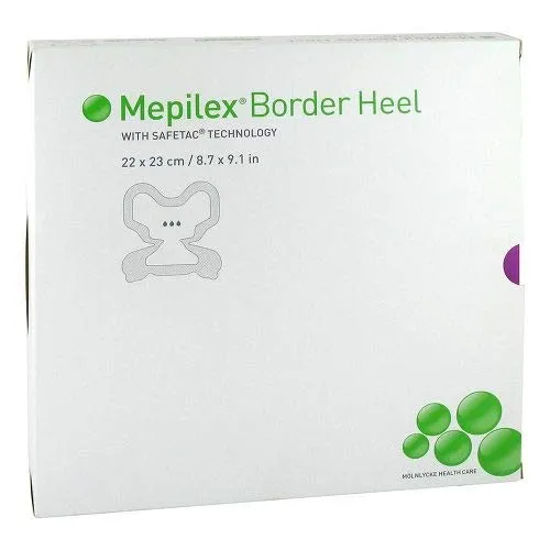MEPILEX Border Heel Fersenverband 22x23 cm sterile - Erste-Hilfe-Heftpflaster & Verbandsmaterial, atmungsaktiver Fersenverband für optimalen Schutz und schnelle Wundheilung.