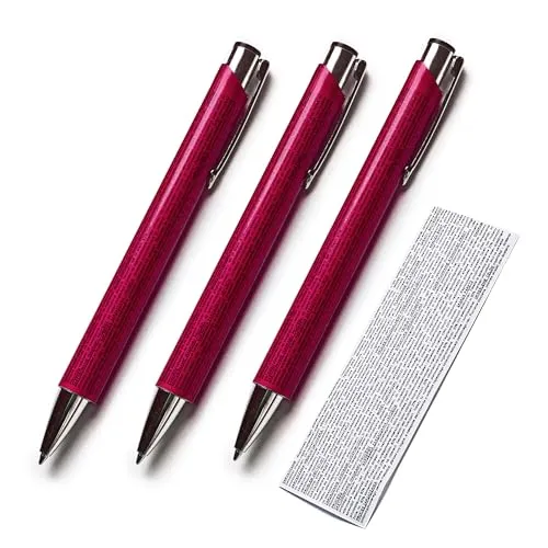 Forbidden Pen 3 x Spicker Kuli - Unsichtbare Spickzettel für Prüfungen - Drei praktische Spicker Kugelschreiber für Schüler und Studenten. Unsichtbare Spickzettel bis 10 cm x 3,2 cm für diskrete Prüfungen. Ideal für Schule und Abitur – der perfekte Helfer in stressigen Zeiten!
