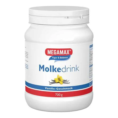 Molke Drink Megamax Vanille Pulver - Sportnahrung für Fitnessbegeisterte, reich an hochwertigem Protein und ideal zur Unterstützung des Muskelaufbaus.