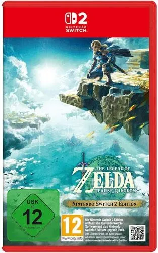The Legend of Zelda: Tears of The Kingdom Nintendo Switch 2 Edition - Nintendo Switch-Spiel mit verbesserter Grafik, flüssigen Bildraten und neuen Abenteuern über Hyrule. Entdecke bewegliche Inseln und nutze die ZELDA NOTES für Unterstützung!